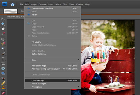 color settings