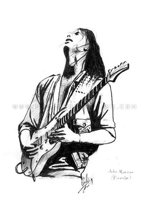 John Norum of the band europe lineart the final countdown