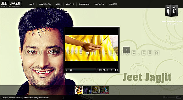 jeet jagjit website design in flash, flash website design