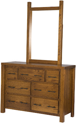 Ashton Dresser with Mirror in Autumn Oak