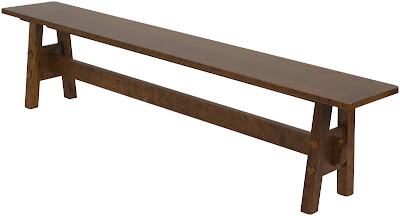 Geneva Bench, Rustic Oak