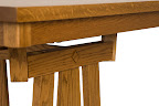 70 x 46 Shenzen Dining Table, Oak Hardwood, Medium Finish