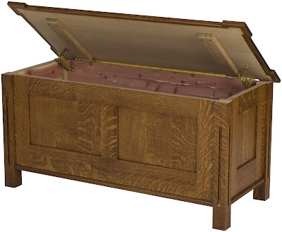 Sacramento Chest Shown in Mahogany Quarter Sawn Oak