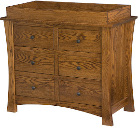 kyoto changing table, lexington oak