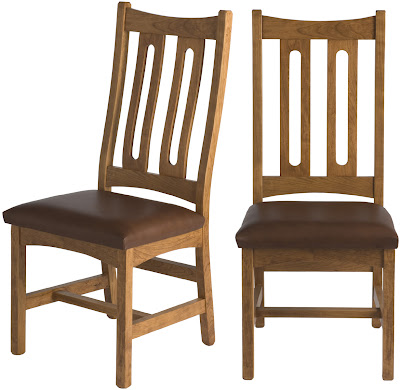 Runic Dining Chair in Rustic Oak, Bomber Brown Leather Seats