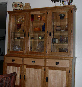 Misson China Cabinet in Custom Birds Eye Maple and Cherry