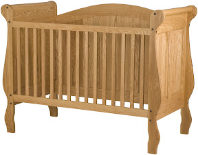 Classic baby crib, oil & wax oak
