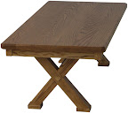 Railroad Mission Console Table, Oak Hardwood, Medium Finish