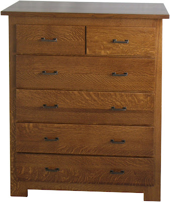 Teton Dresser, Quarter Sawn Oak Hardwood, Rustic Finish