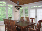 80 x 46 Mission Dining Table & Mission Chairs, Walnut Hardwood, Natural Finish