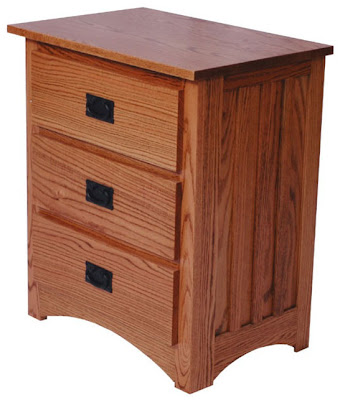 Mission Nightstand, Oak Hardwood, Medium Finish