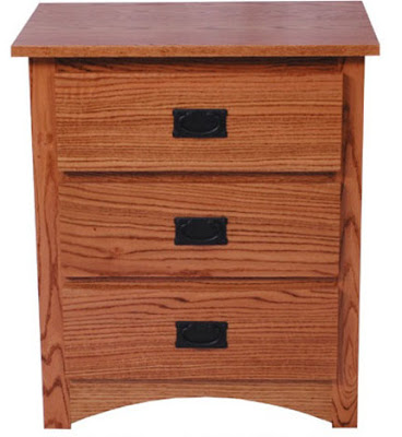 Mission Nightstand, Oak Hardwood, Medium Finish