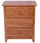 Shaker Nightstand, Oak Hardwood, Medium Finish