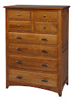 Monticello Dresser, Quarter Sawn Oak Hardwood, Rustic Finish