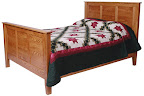 Shaker Bed, Oak Hardwood, Medium Oak