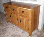 Shaker Kitchen Cabinet, Cherry Hardwood, Natural Finish
