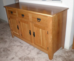 Cottonwood Kitchen Cabinet, Cherry Hardwood, Natural Finish