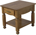 Helena End Table, Oak Hardwood, Medium Finish