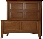 Glasgow Bed, Quarter Sawn Oak Hardwood, Mahogany Finish