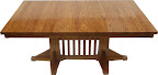 70 x 42 Woodland Dining Table, Oak Hardwood, Medium Finish