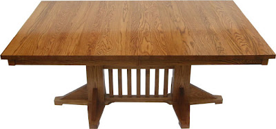 70 x 42 Woodland Dining Table, Oak Hardwood, Medium Finish