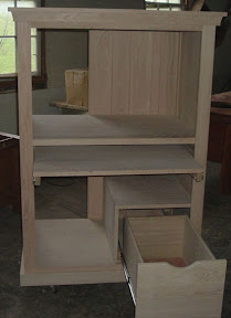 Computer Armoire Desk, Oak Hardwood, Still Under Construction