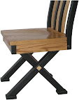Railroad Mission Dining Chair, Oak Hardwood, Medium and Midnight Finish