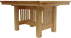 60 x 42 Mission Dining Table, Maple Hardwood, Natural Finish