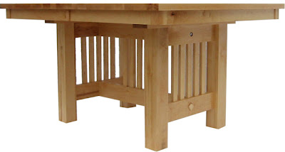 60 x 42 Mission Dining Table, Maple Hardwood, Natural Finish