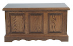 Hope Chest, Oak Hardwood, Mahogany Finish