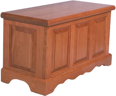 Hope Chest, Cherry Hardwood, Red Finish