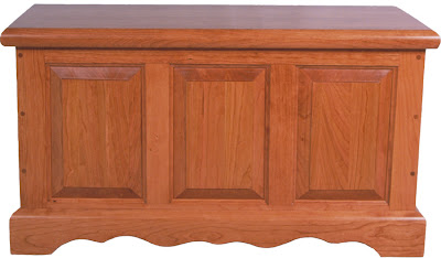 Hope Chest, Cherry Hardwood, Red Finish