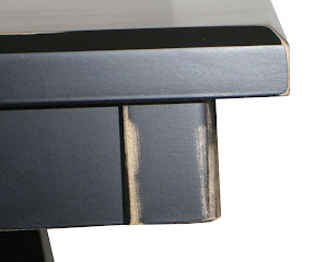 70 x 42 Geneva Table, Oak Hardwood, Midnight Distressed Wood Finish