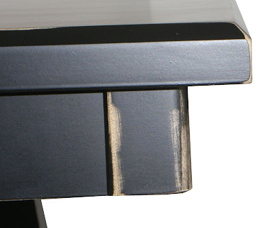 70 x 42 Geneva Table, Oak Hardwood, Midnight Distressed Wood Finish