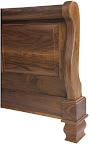 Classic Calais Bed, Walnut Hardwood, Oil & Wax Finish