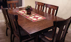 60 x 42 Woodland Dining Table & Monaco Chairs, Oak hardwood, Lexington Finish