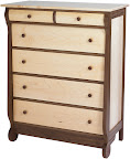 Classic Dresser, Hard Maple and Walnut, Natural Finish