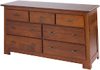 Teton Dresser, Quarter Sawn Oak Hardwood, Rustic Finish