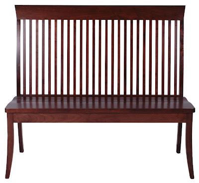 Lancaster Bench, Walnut Hardwood, Winter Finish