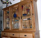 Mission China Cabinet, Birds Eye Maple and Cherry Hardwood, Natural Finish