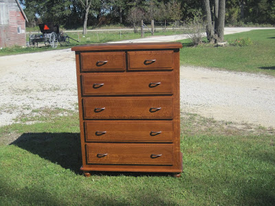Lotus Dresser, Quarter Sawn Oak Hardwood, Rustic Finish