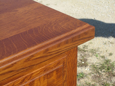Lotus Dresser, Quarter Sawn Oak Hardwood, Rustic Finish