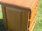 Lotus Nightstand, Quarter Sawn Oak Hardwood, Rustic Finish