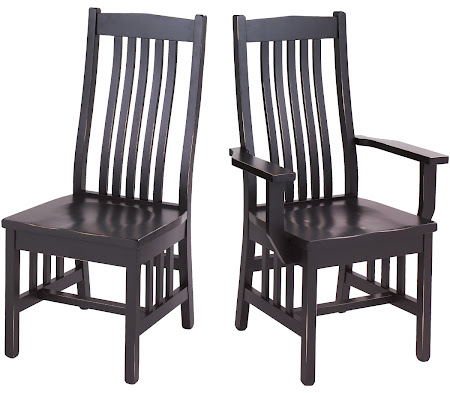 Raised Mission Chair in Midnight Oak