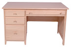 Shaker Computer Desk, Hard Maple Hardwood, Natural Finish