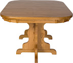60 x 42 Colonial Mission Dining Table, Oak Hardwood, Medium Finish