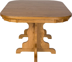 60 x 42 Colonial Mission Dining Table, Oak Hardwood, Medium Finish