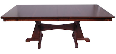 70 x 46 Huntington Dining Table, Walnut Hardwood, Winter Finish
