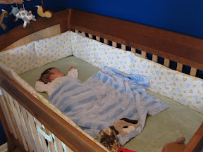 Cameron Sleeping in her Dreamtime Baby Crib