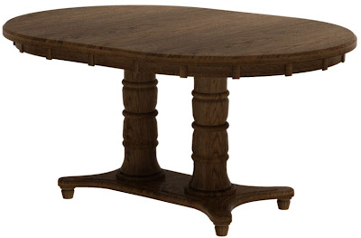 Lotus Dining Table in Simulated Mahogany Oak